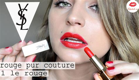 yves saint laurent rouge pur couture 01 le rouge review|ysl le rouge lipstick review.